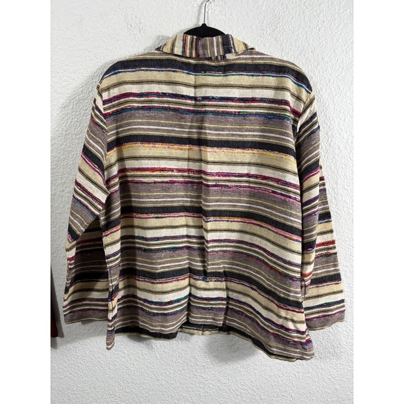 Chicos Lot of 3 Cardigan Jackets Womens Size 3 XL Silk Ikat Striped Red - Picture 15 of 16